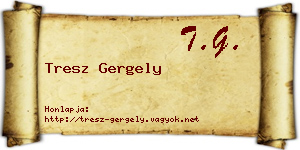 Tresz Gergely névjegykártya